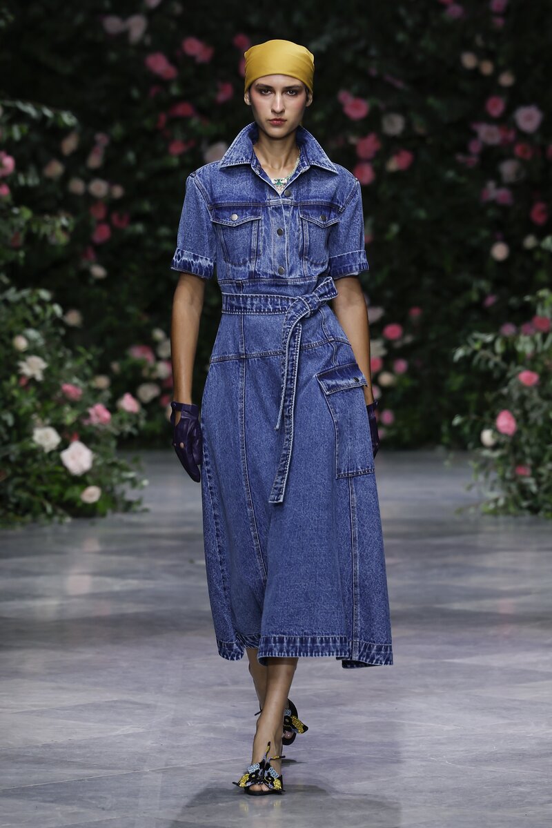 Indigo Denim Safari Dress 1