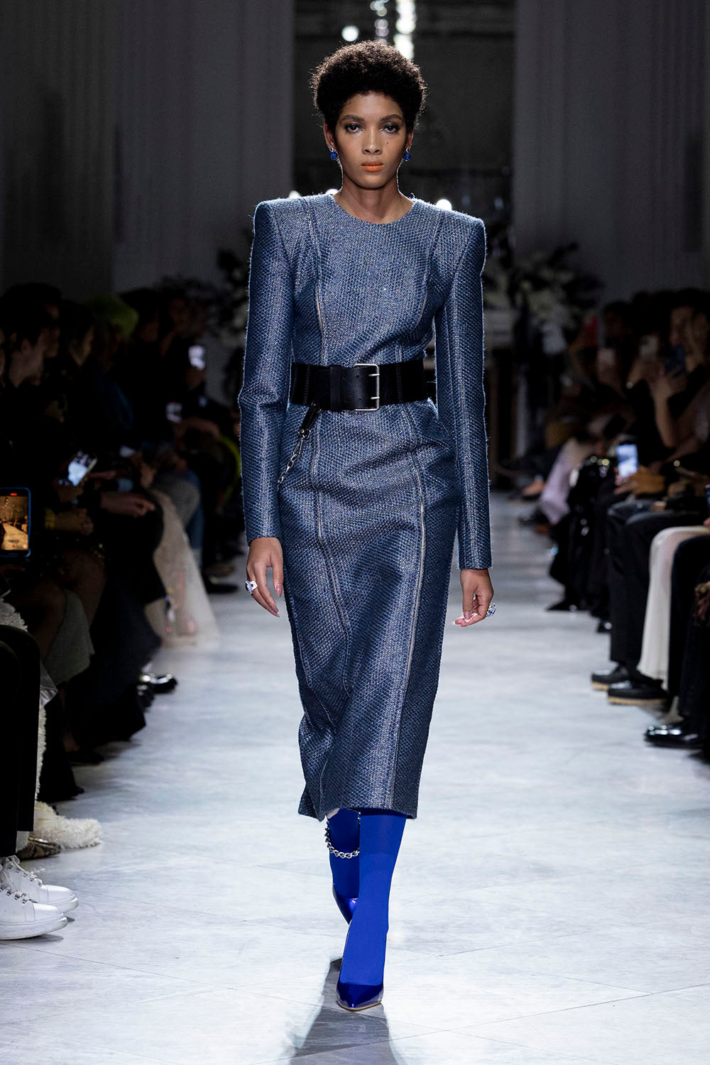 Beehive Tweed Sheath Dress With Cracked Seam Detail Beehive Tweed Sheath Dress With Cracked Seam Detail