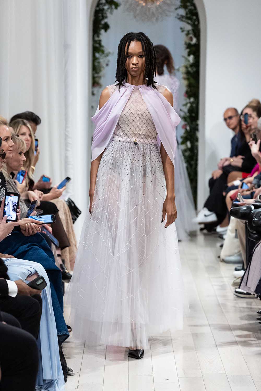 Lilac gown with tulle
