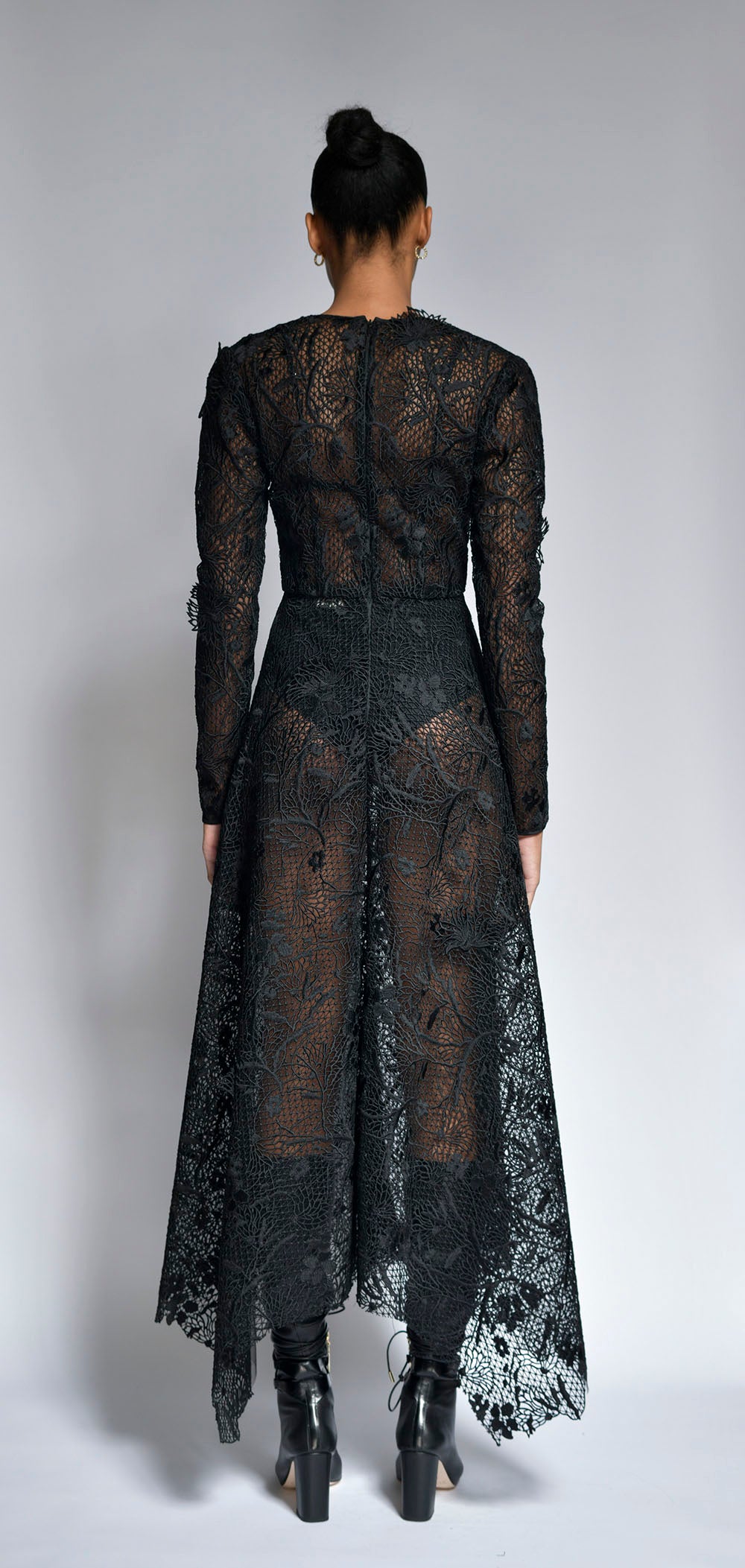 Onyx Cluny Lace Dress