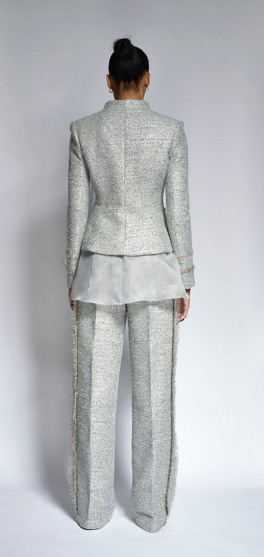 Silver Blue Tweed Jacket