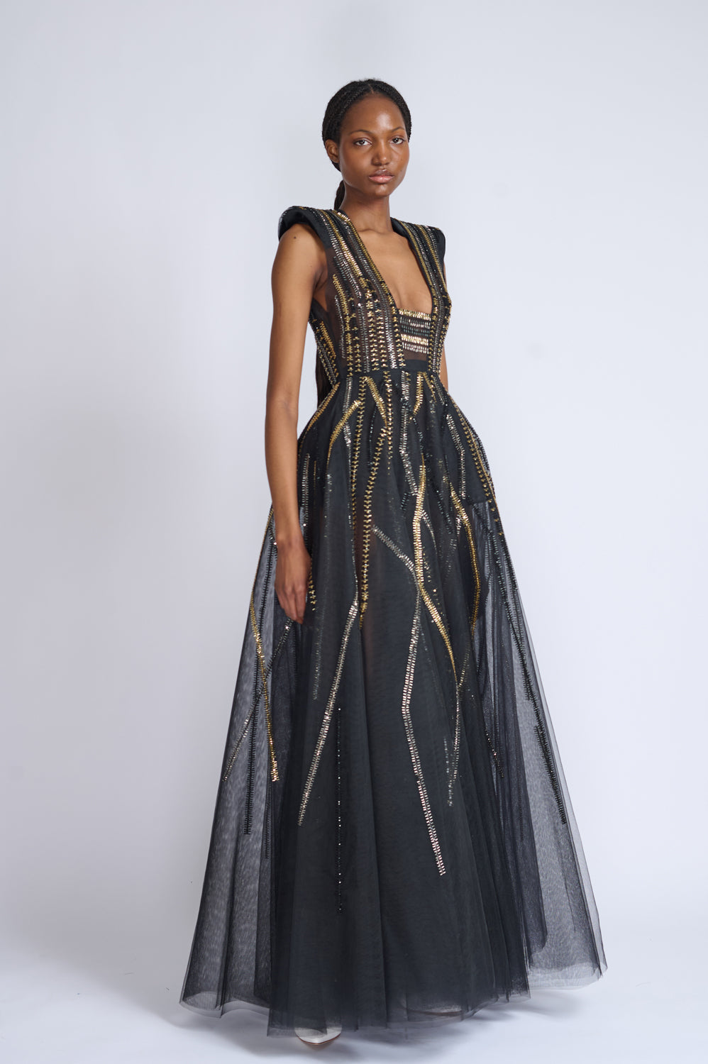 Rayure Crystal Embriodery Tulle Gown 2