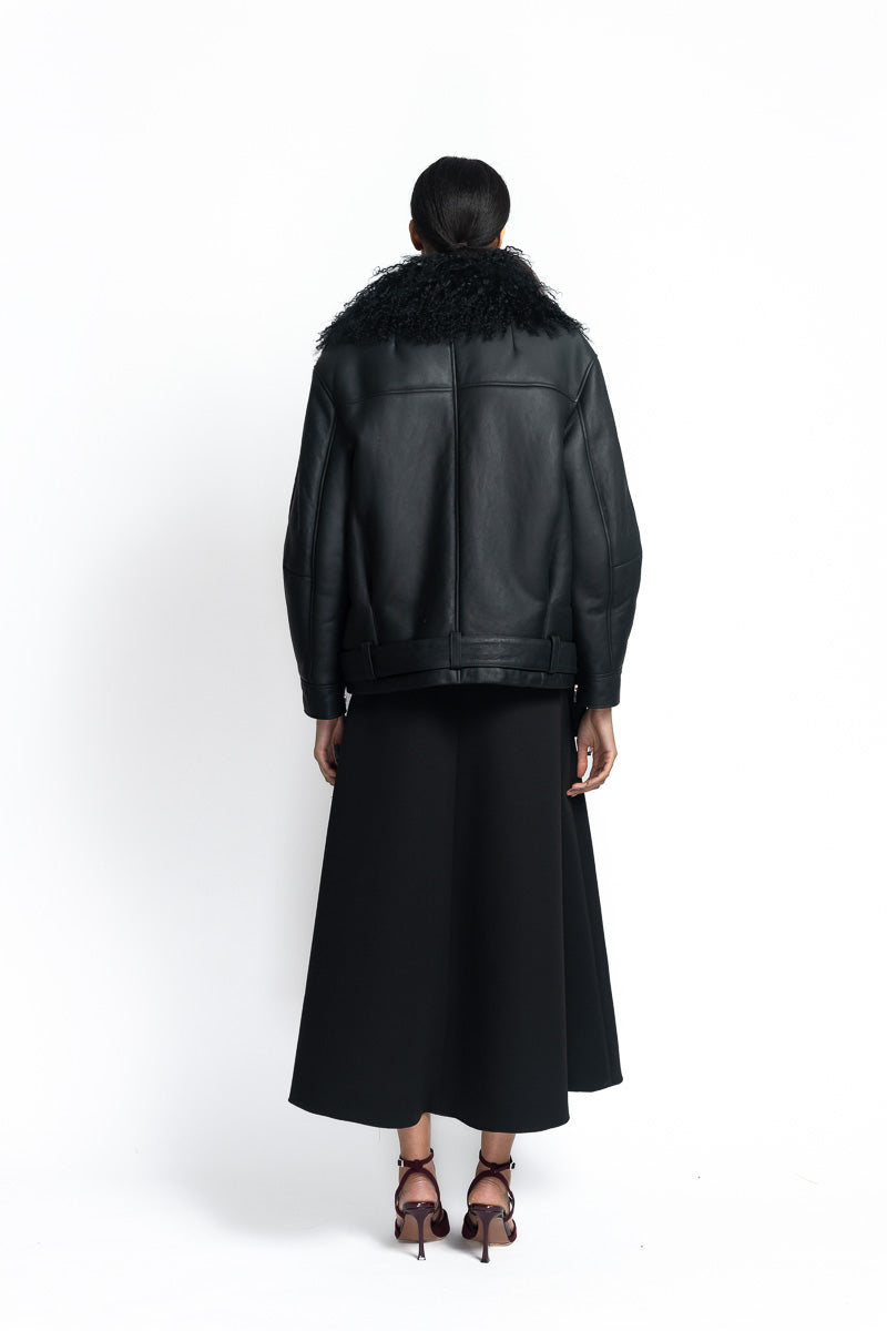 Curly Shearling Jacket Back