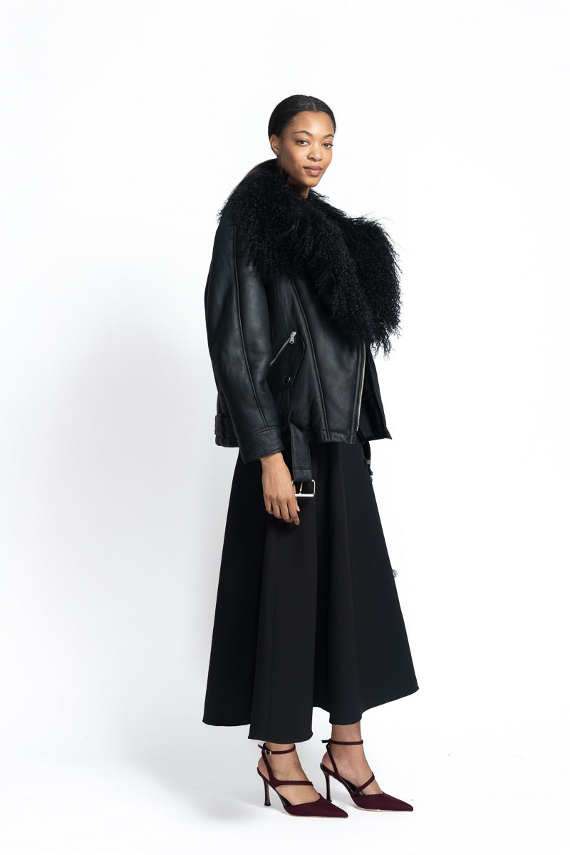 Curly Shearling Jacket Side One