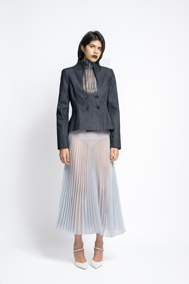 Supima Denim Double Breasted Jacket 2