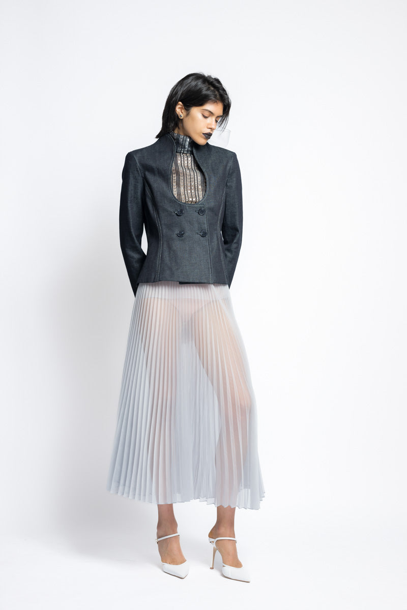 Supima Denim Double Breasted Jacket 3