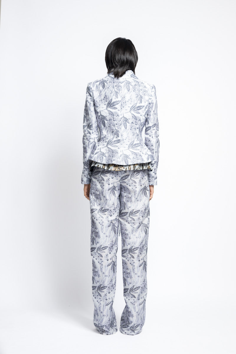 Bay Leaf Jacquard Double Breasted Jacket 5