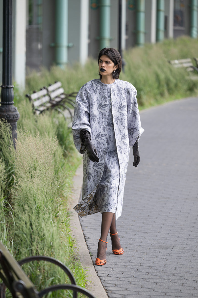 Reversible Bay Leaf Jacquard Coat 1
