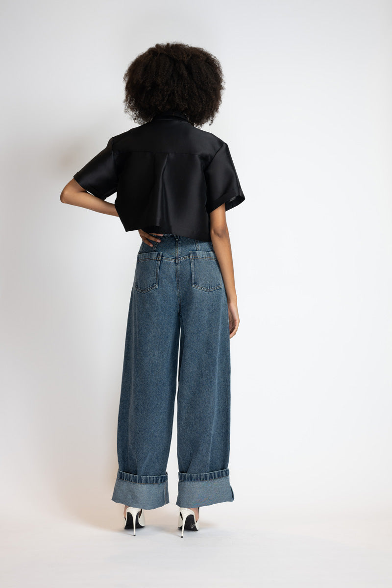 Rinsed Indigo Denim Trousers 4