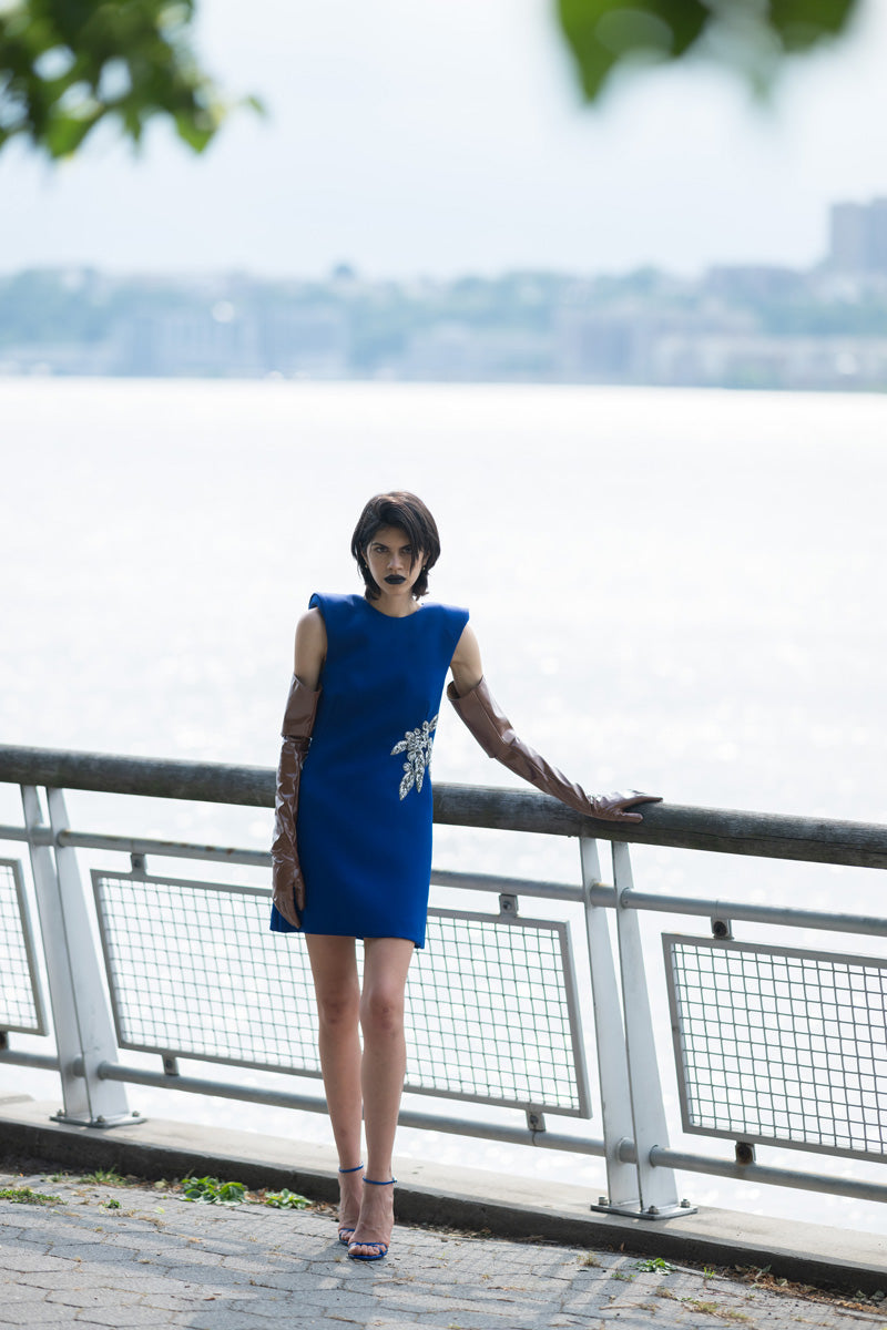 Cady Mini Charlotte Dress With Bay Leaf Embroidery 1