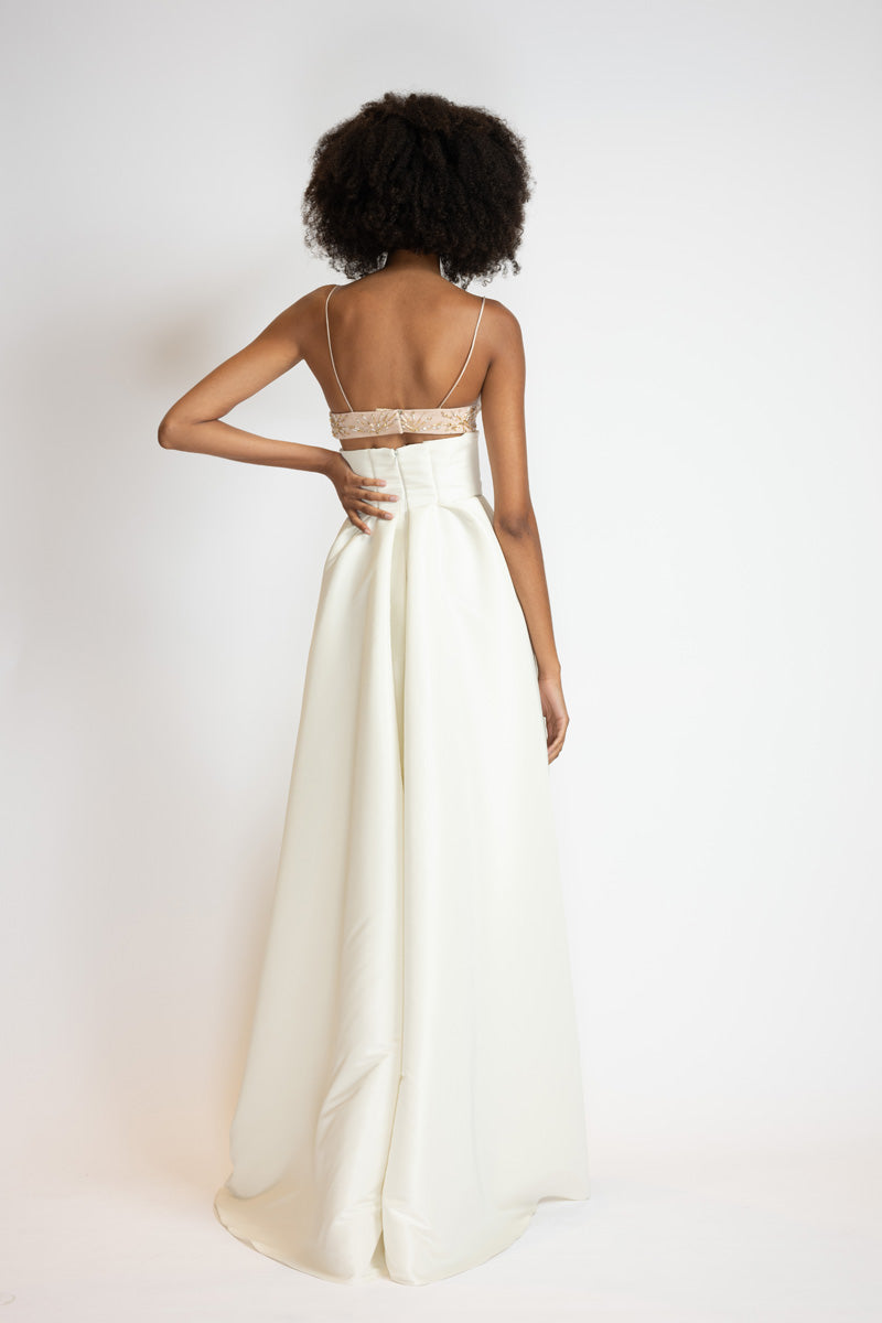 White Faille Ball Skirt 5