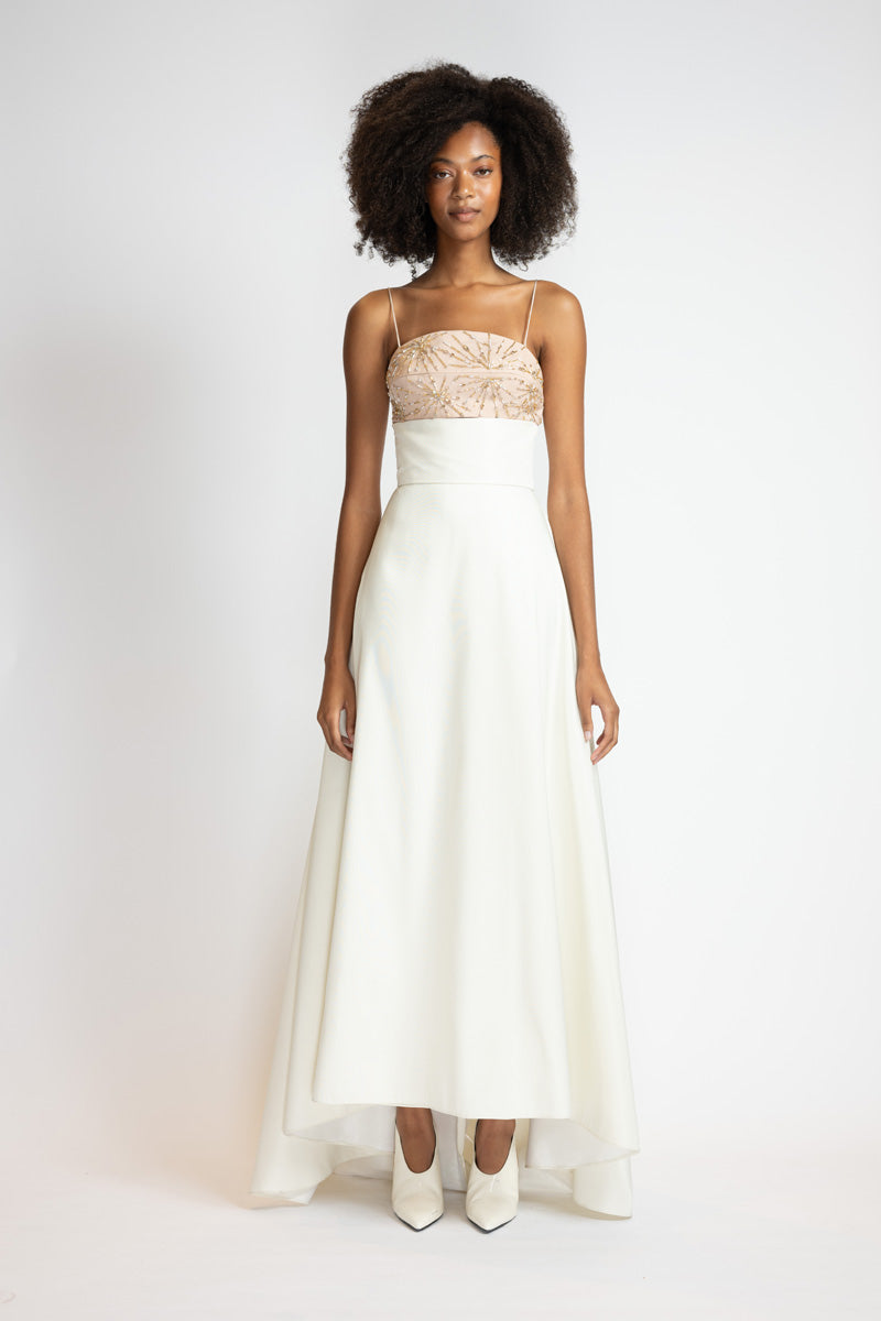 White Faille Ball Skirt 1