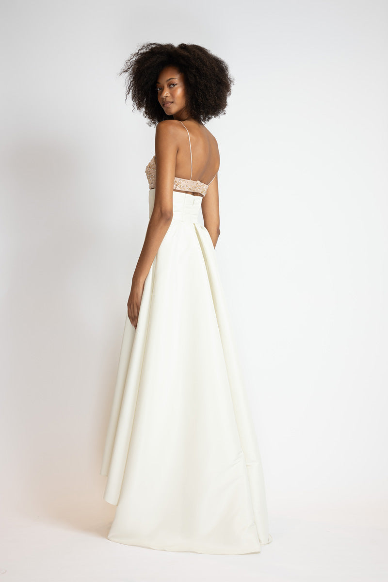 White Faille Ball Skirt 4