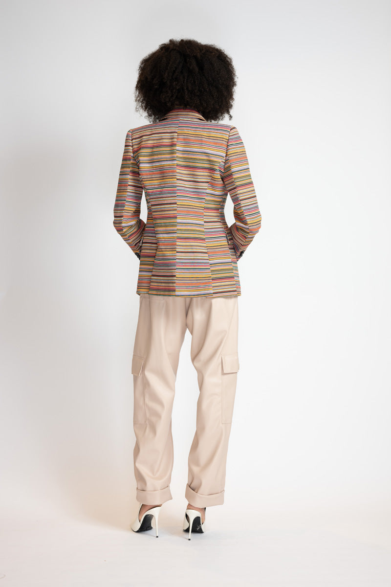 Mashru Jacquard Double-Breasted Blazer 6