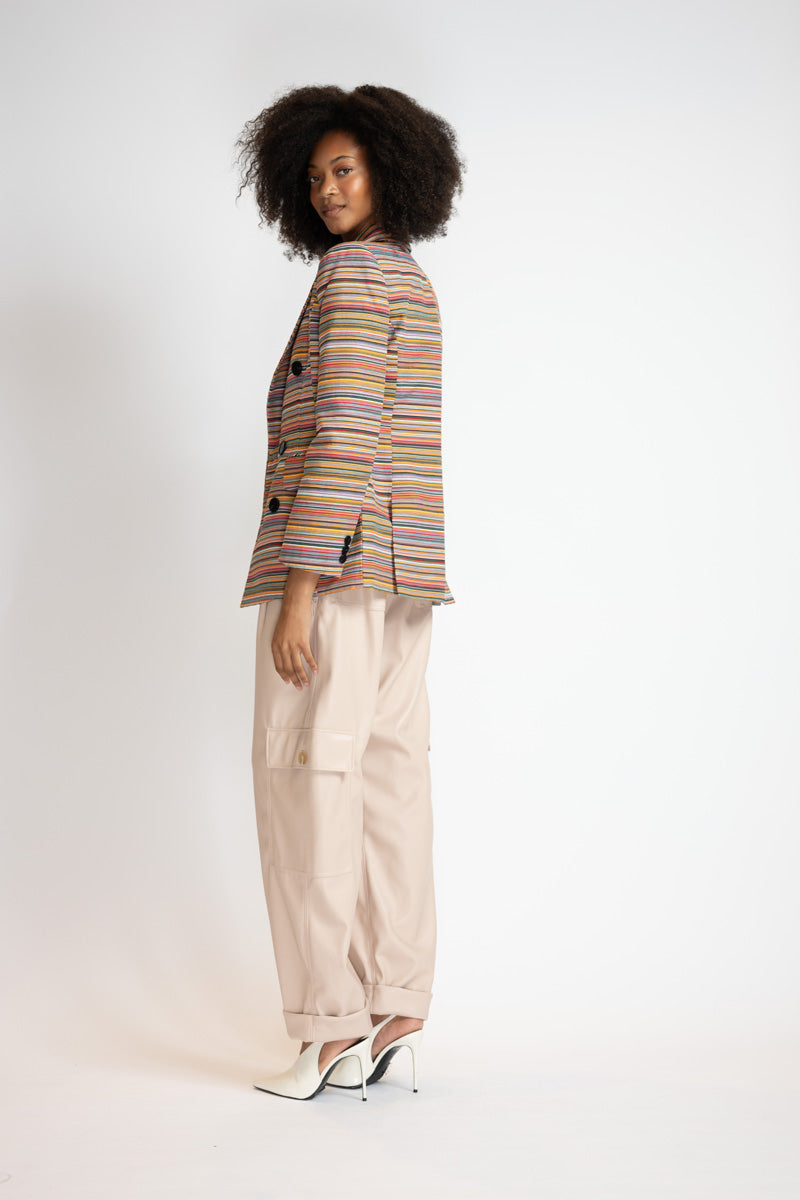 Mashru Jacquard Double-Breasted Blazer 4