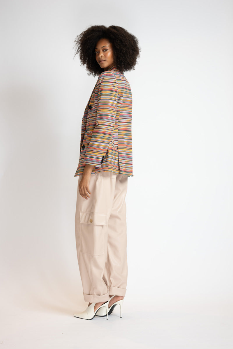 Mashru Jacquard Double-Breasted Blazer 5
