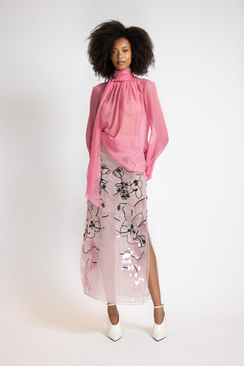 Silk Chiffon Poets Blouse
