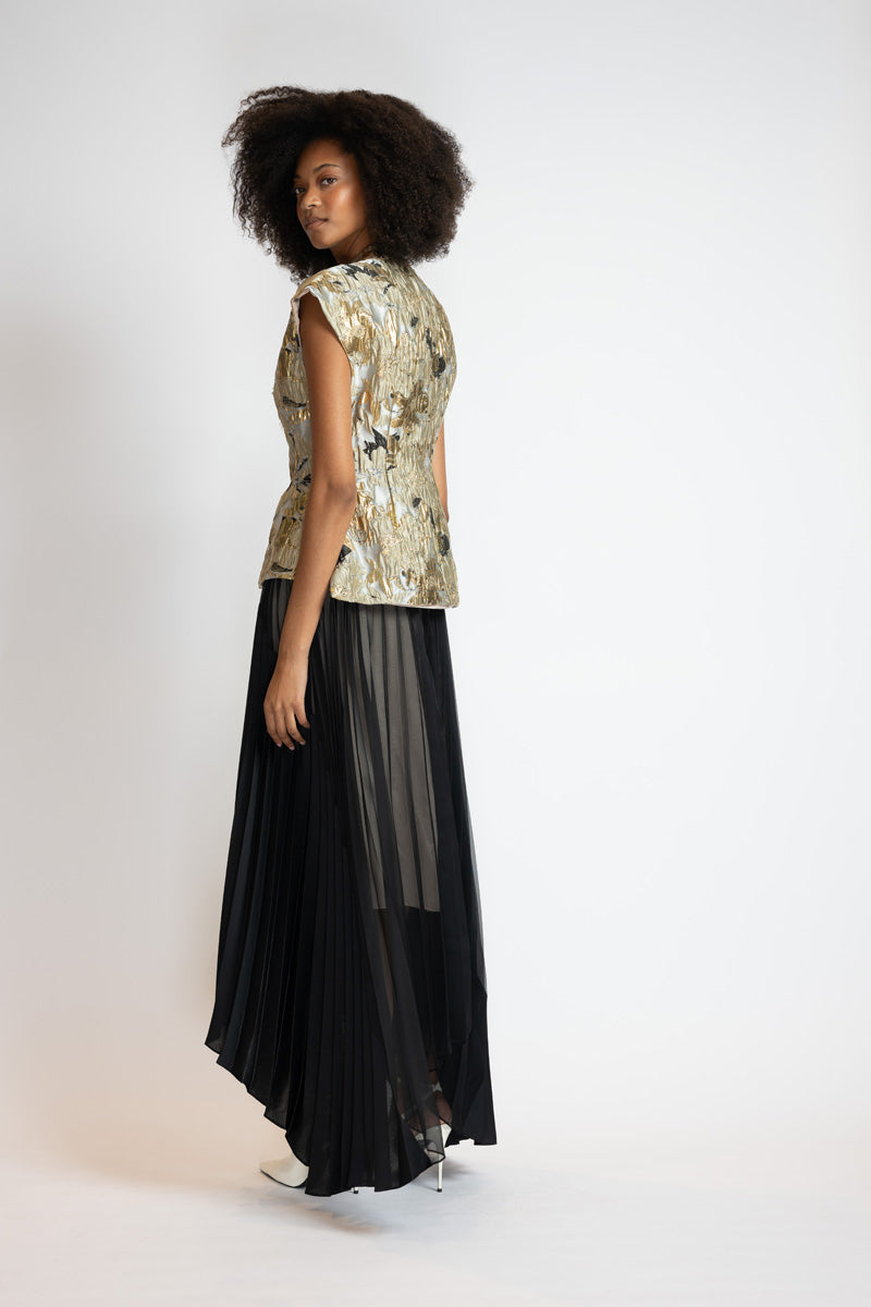 Marble Jacquard Embroidered Vest 3