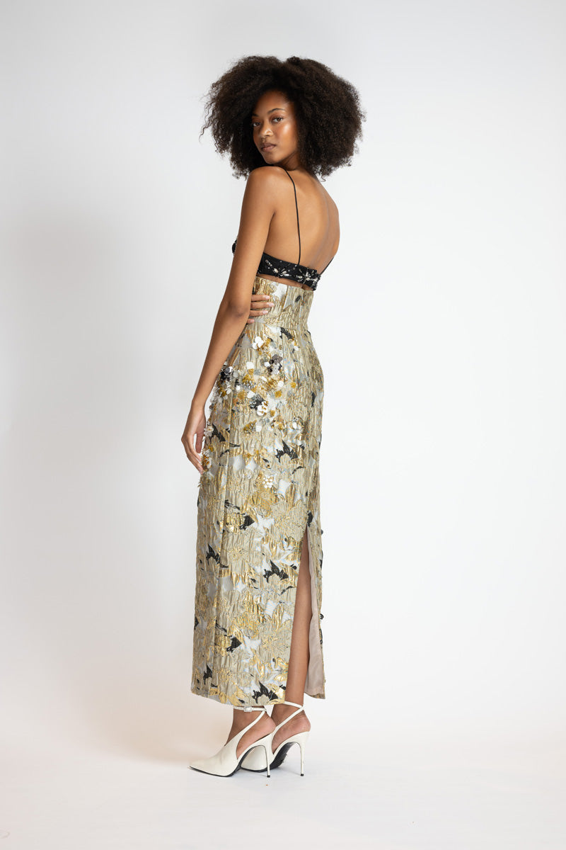 Marble Jacquard Embroidered Skirt 5