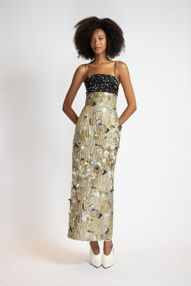 Marble Jacquard Embroidered Skirt 2