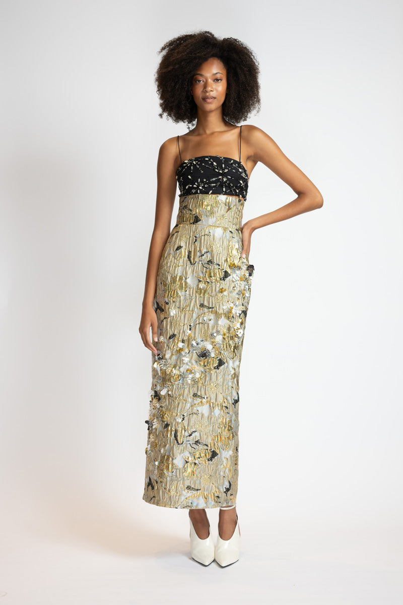 Marble Jacquard Embroidered Skirt 3