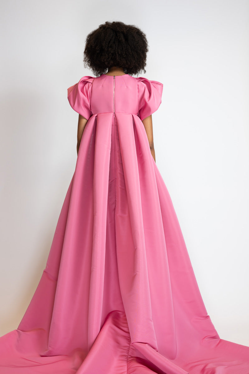 Camellia Faille Cape Top 6