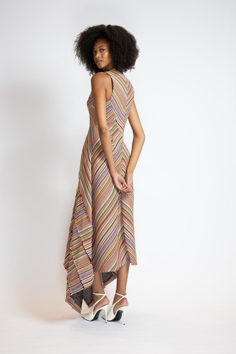Mashru Jacquard Bias-Cut Skirt Safari Dress 4