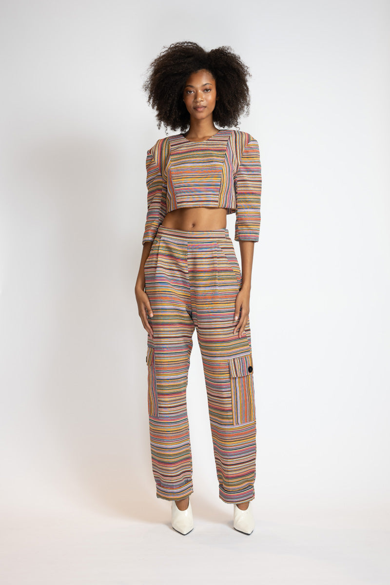 Mashru Jacquard Boxy Top 1