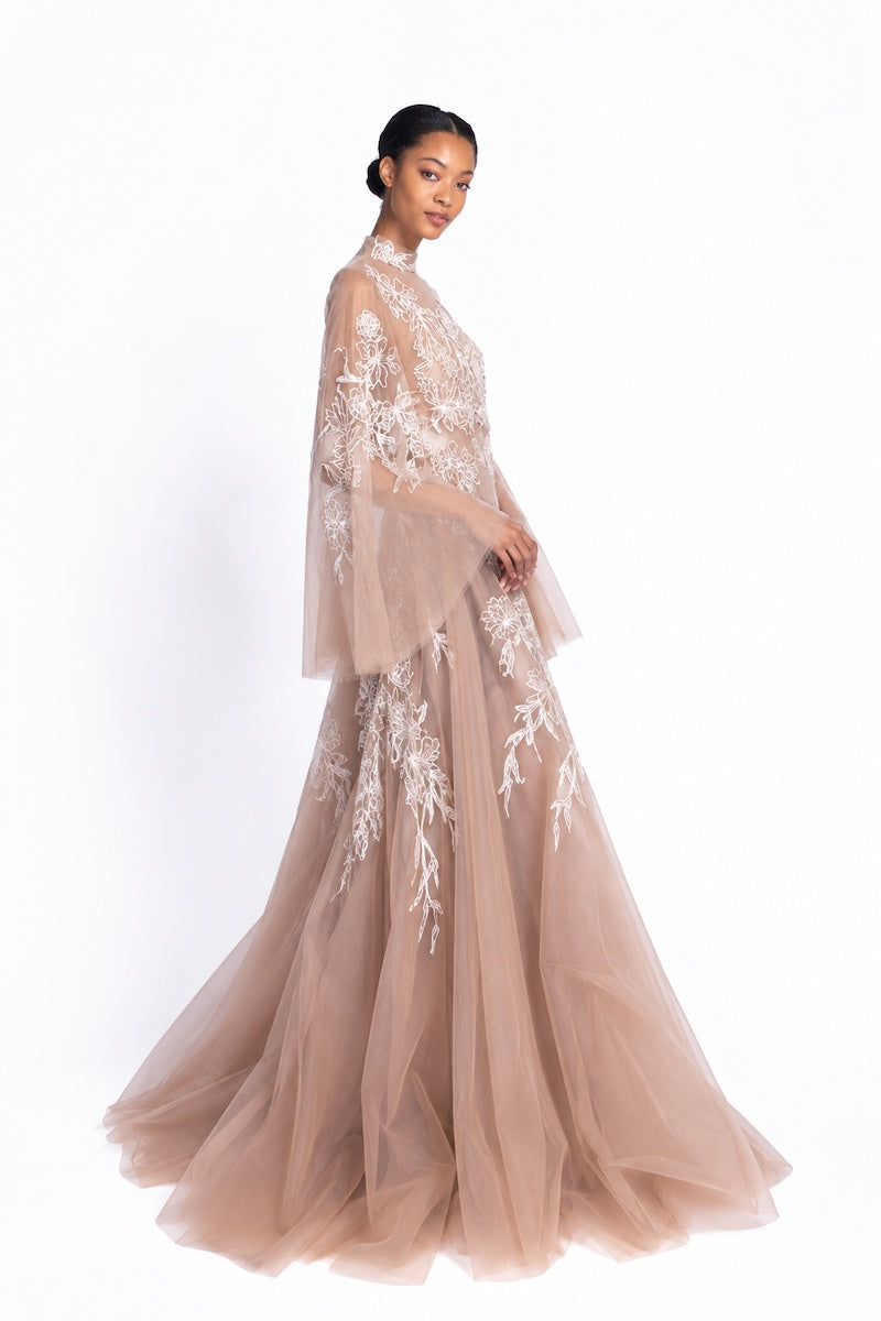 Primrose Rosella Vine Embroidered Tulle Gown 2