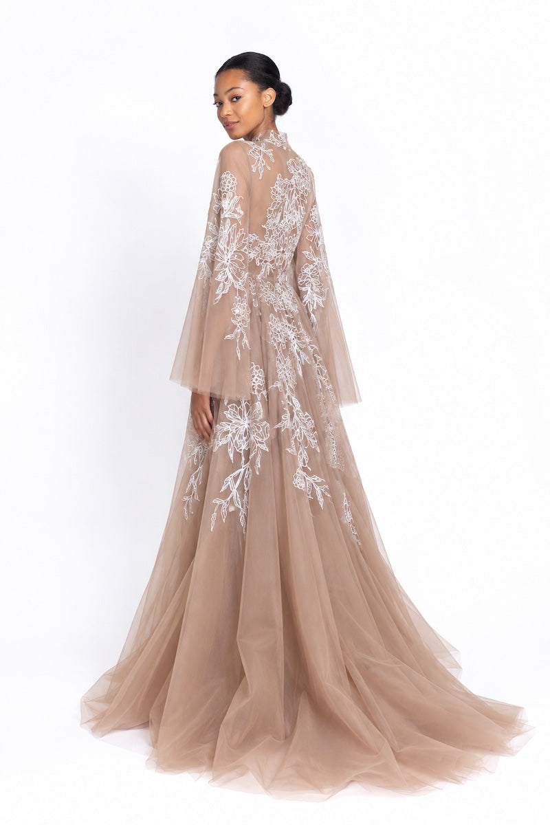 Primrose Rosella Vine Embroidered Tulle Gown 3