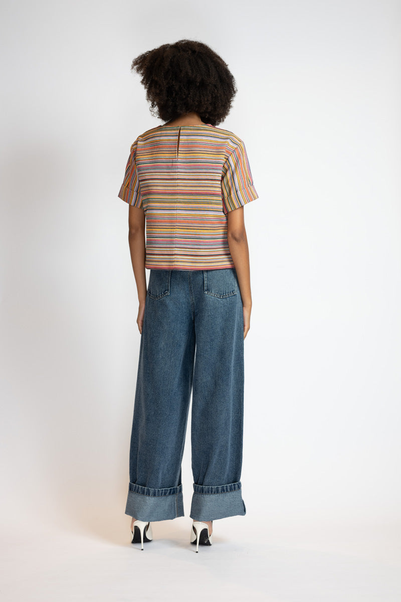 Mashru Jacquard Cargo Top 4