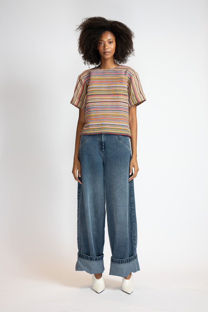 Mashru Jacquard Cargo Top 1