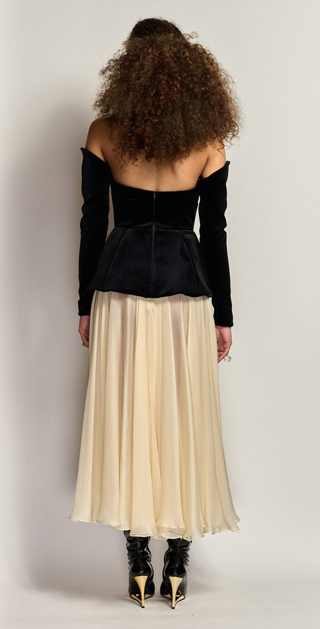 Silk Chiffon Lily Skirt