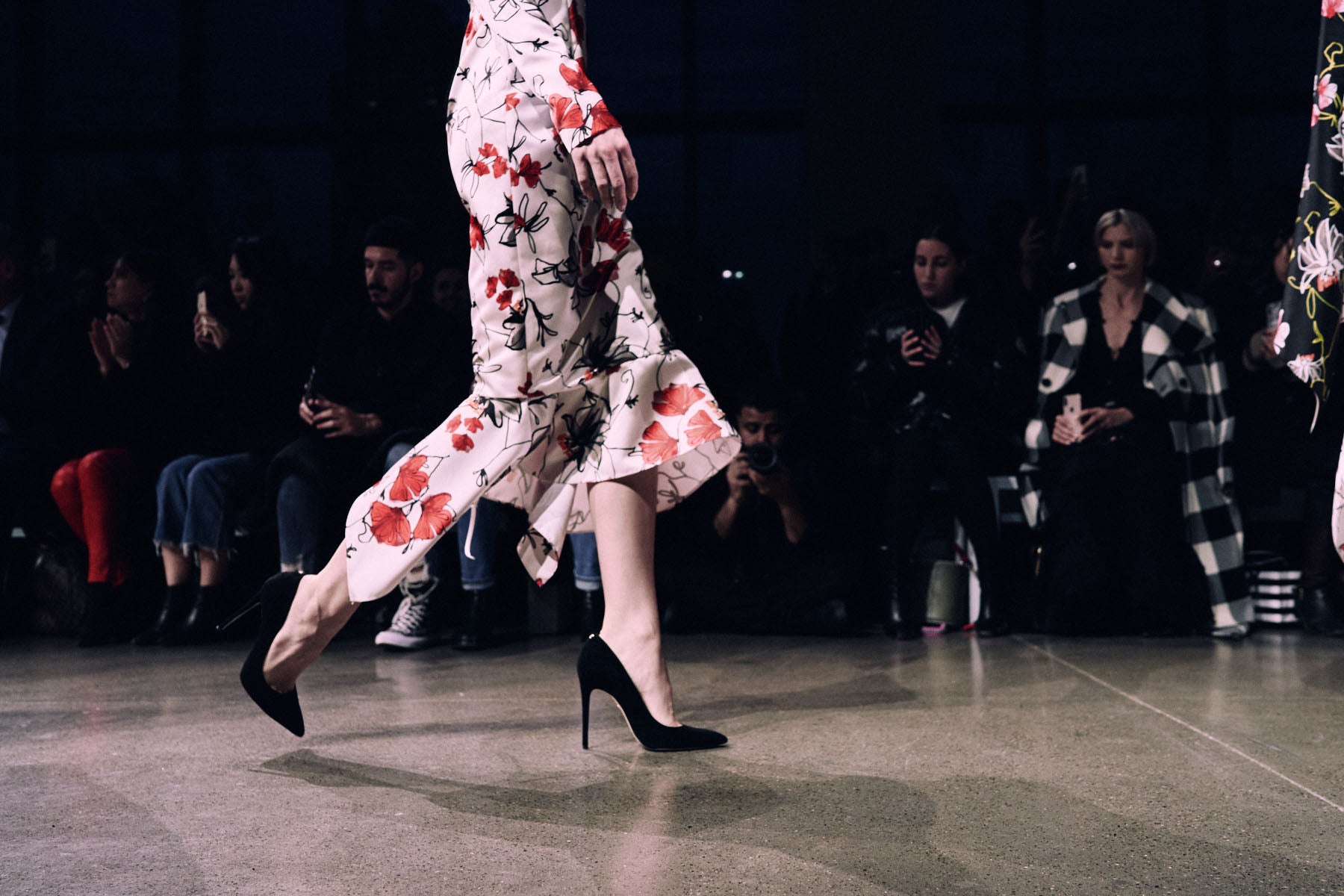 model wearing bibhu at a Simarache runway show