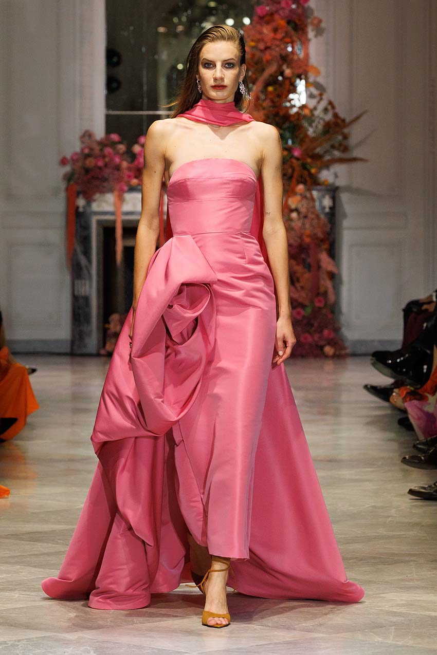 draped dresses fashion Beige Embellished Satin Draped Gown