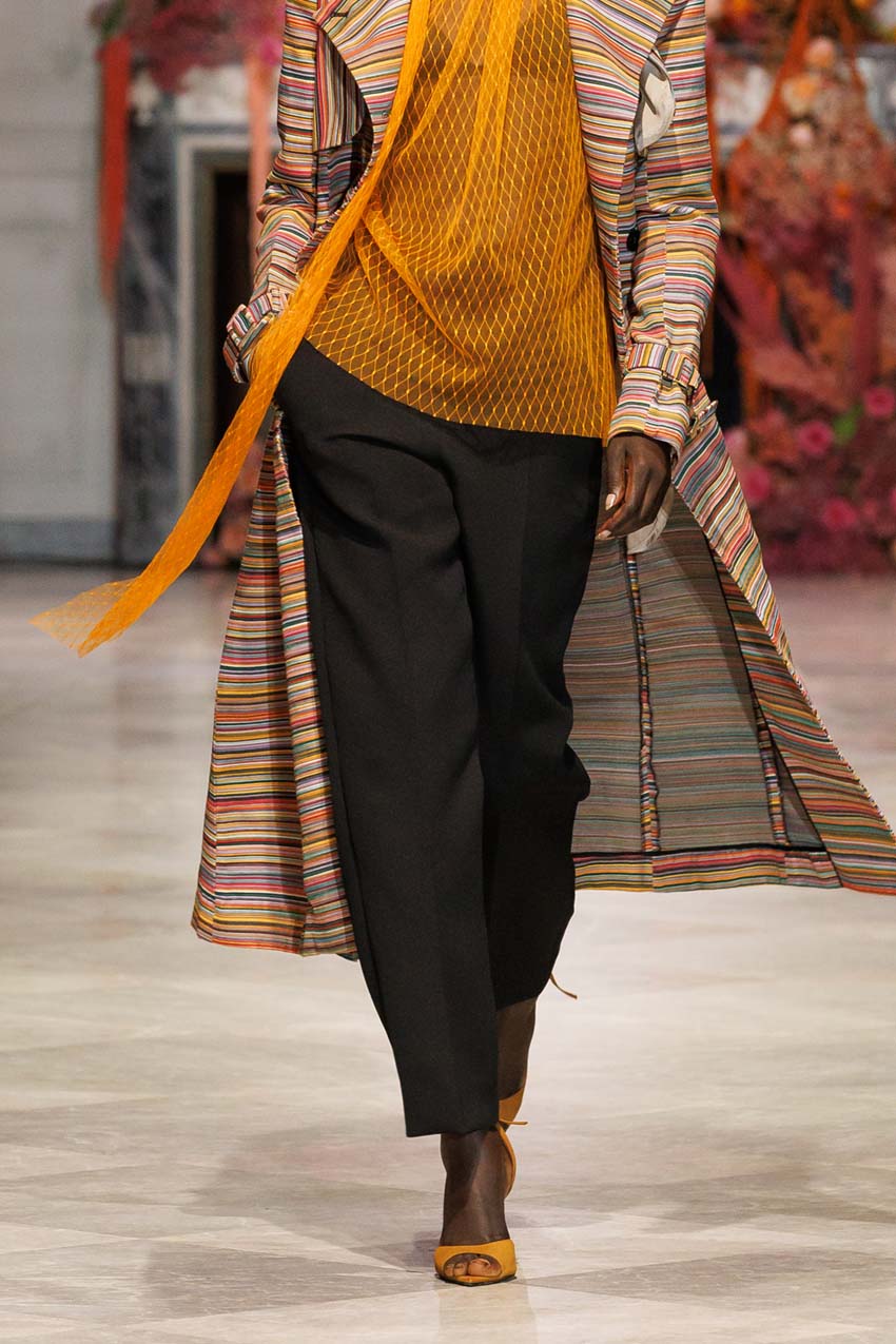 Spring 2025 Look 7 black cady trousers