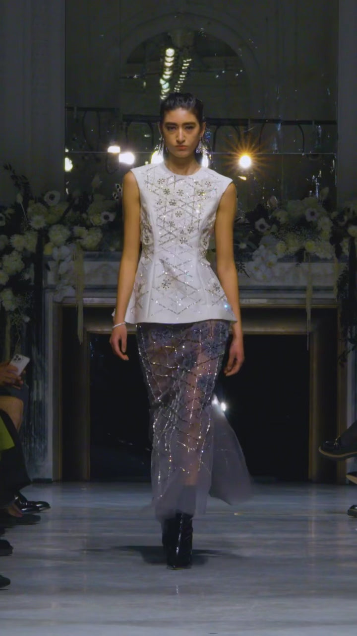 Crystal Lattice Embroidery Gazar skirt video