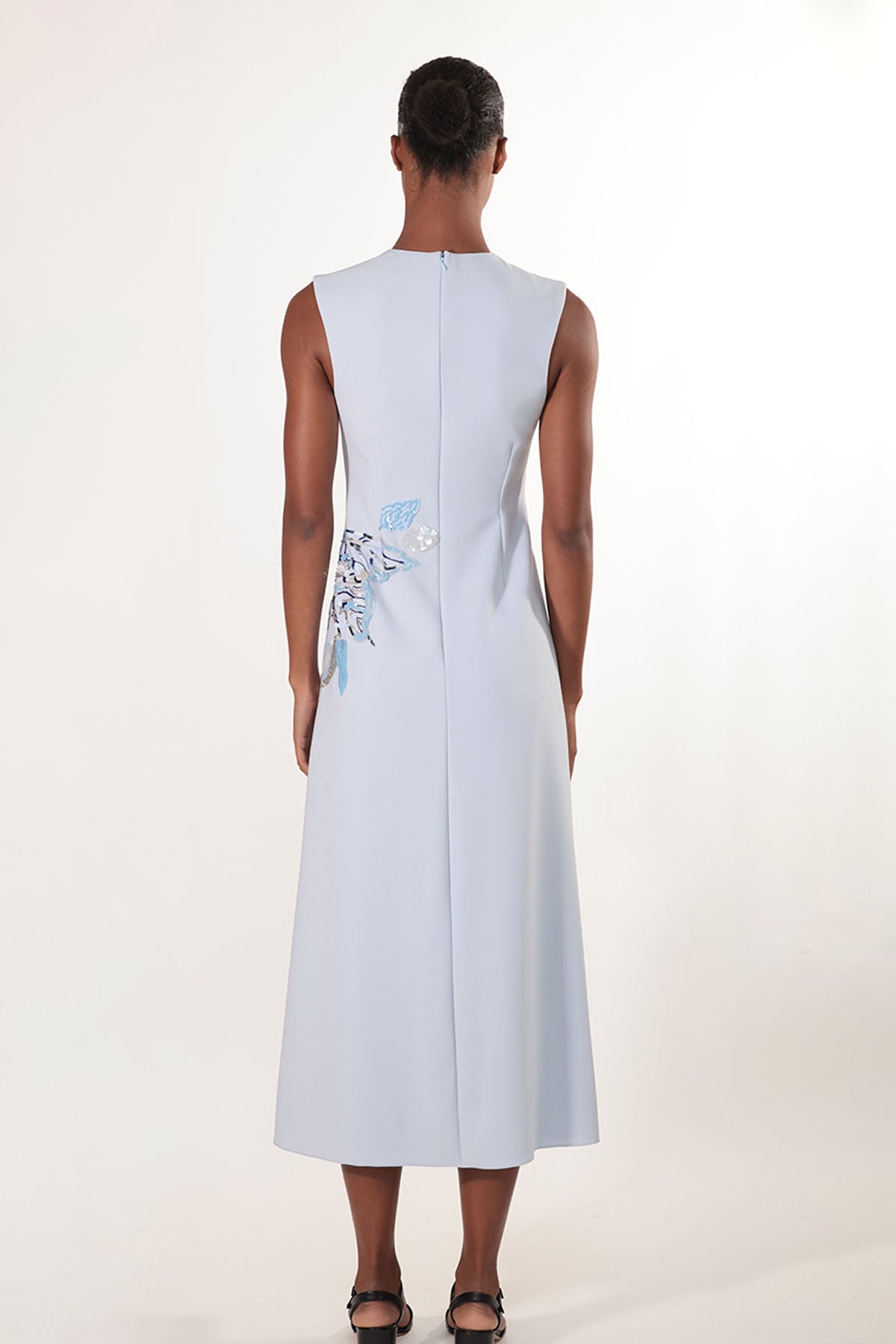 Ponte Embroidered A-Line Dress 4