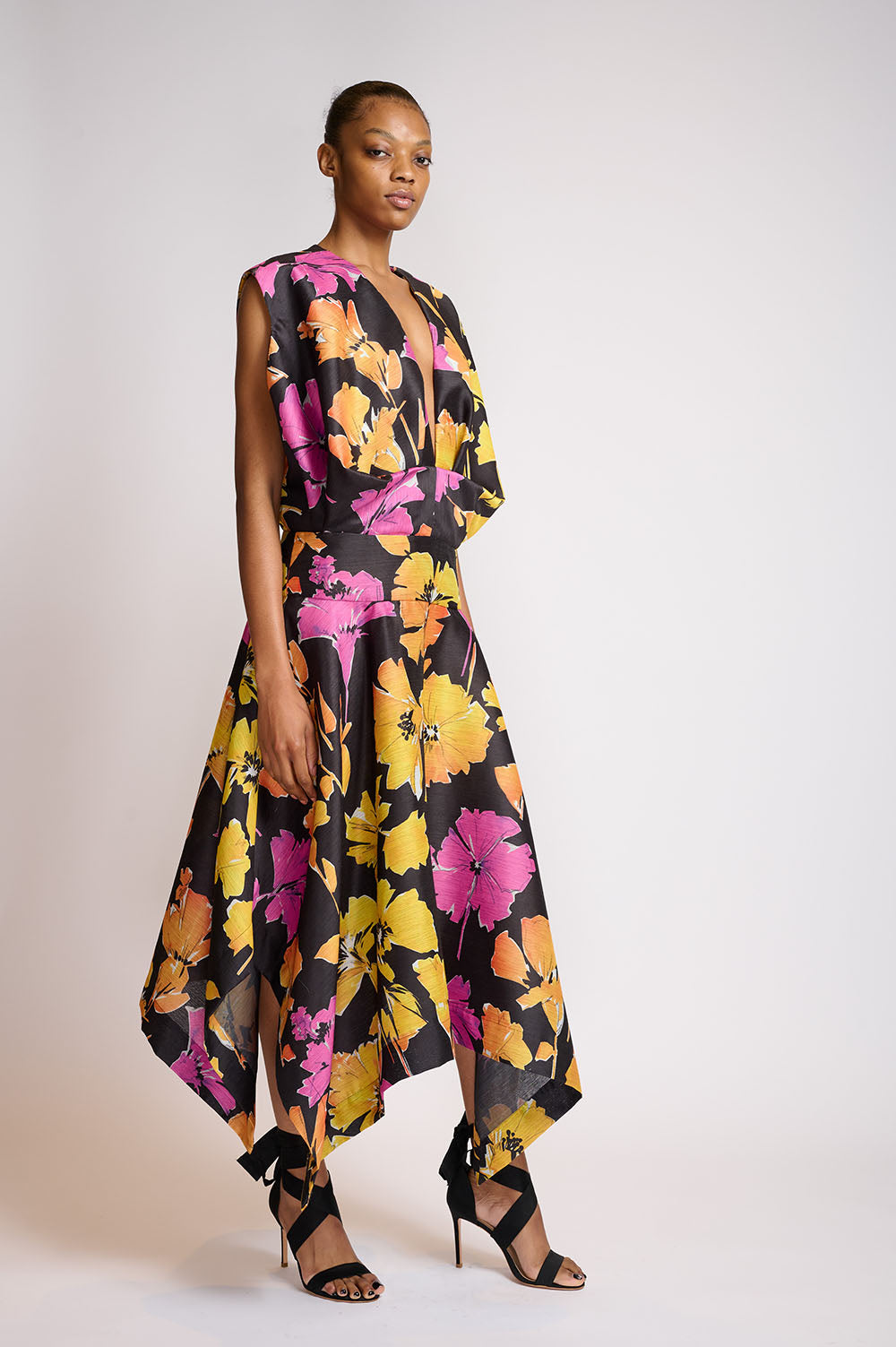 Sculpted Hibiscus Printed Dress 2