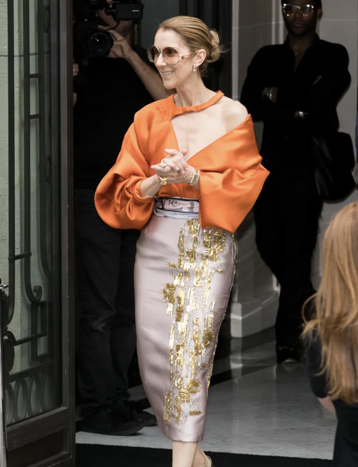 Celine Dione wearing Bibhu Mohapatra dress