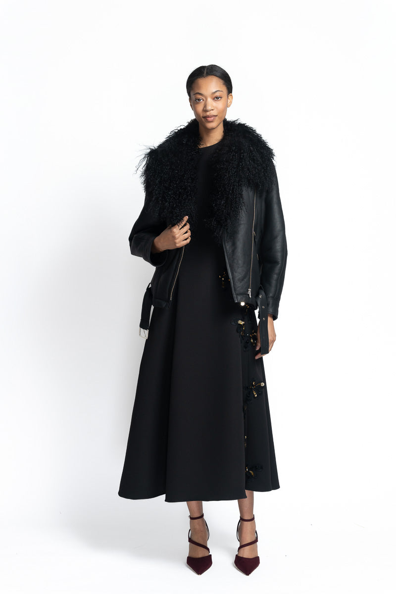 Curly Shearling Jacket Front