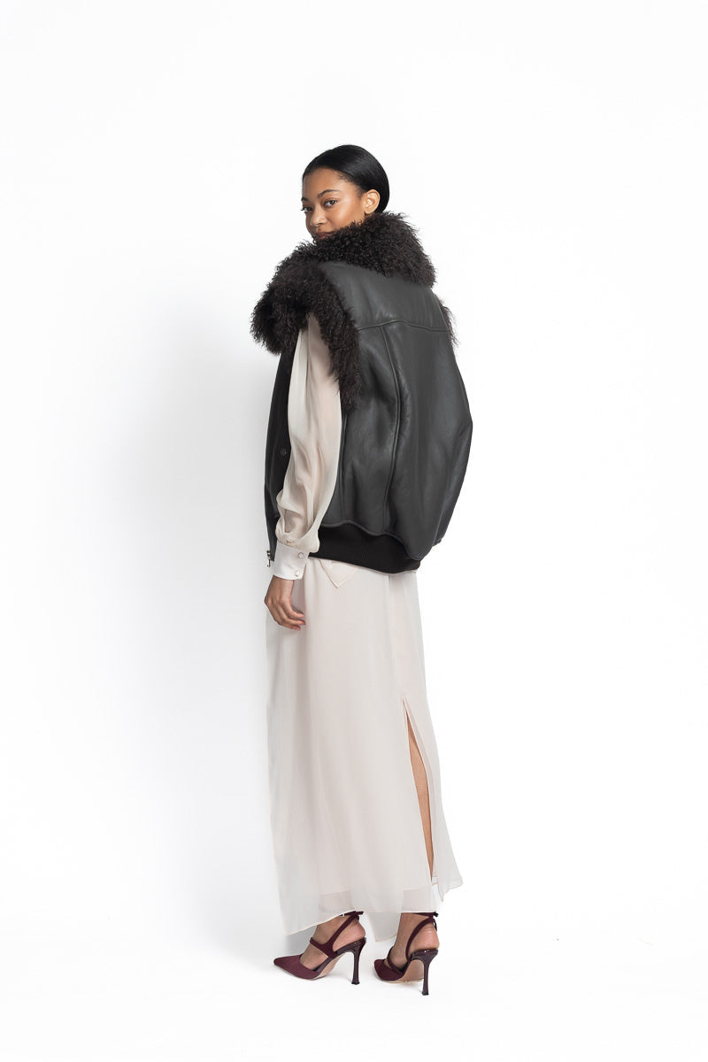 Curly Shearling Vest Side Two