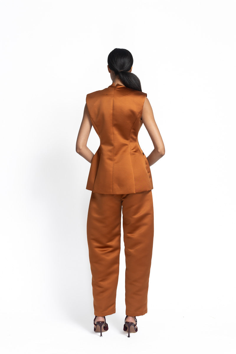 Copper Double Duchess Vest Back