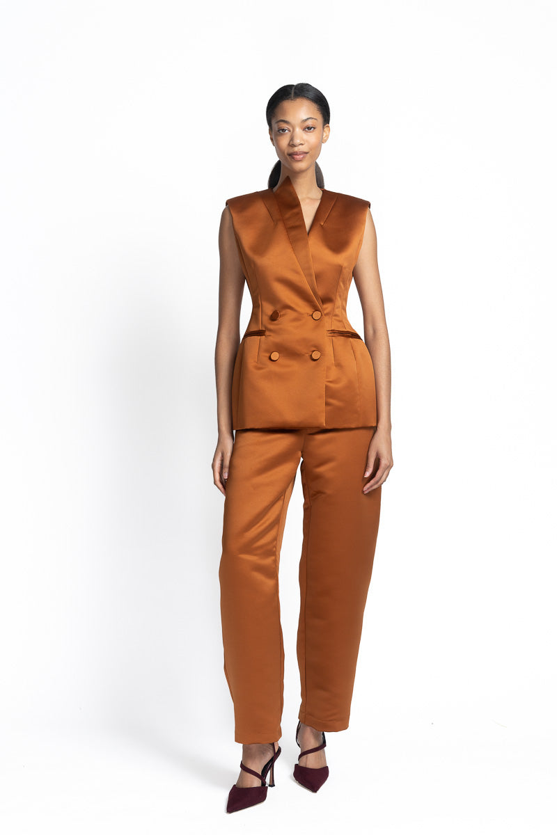Copper Double Duchess Vest Front