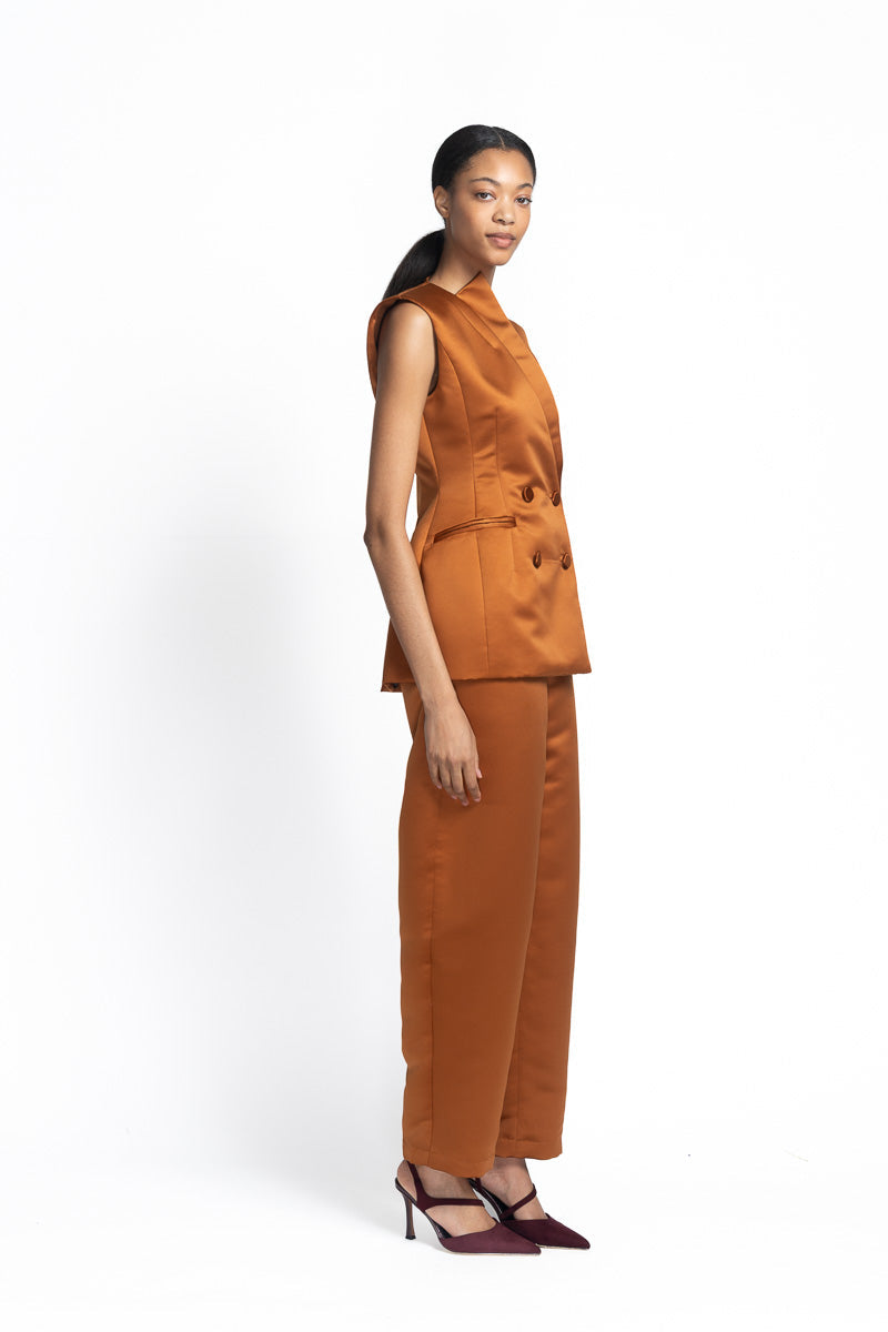 Copper Double Duchess Vest Side One
