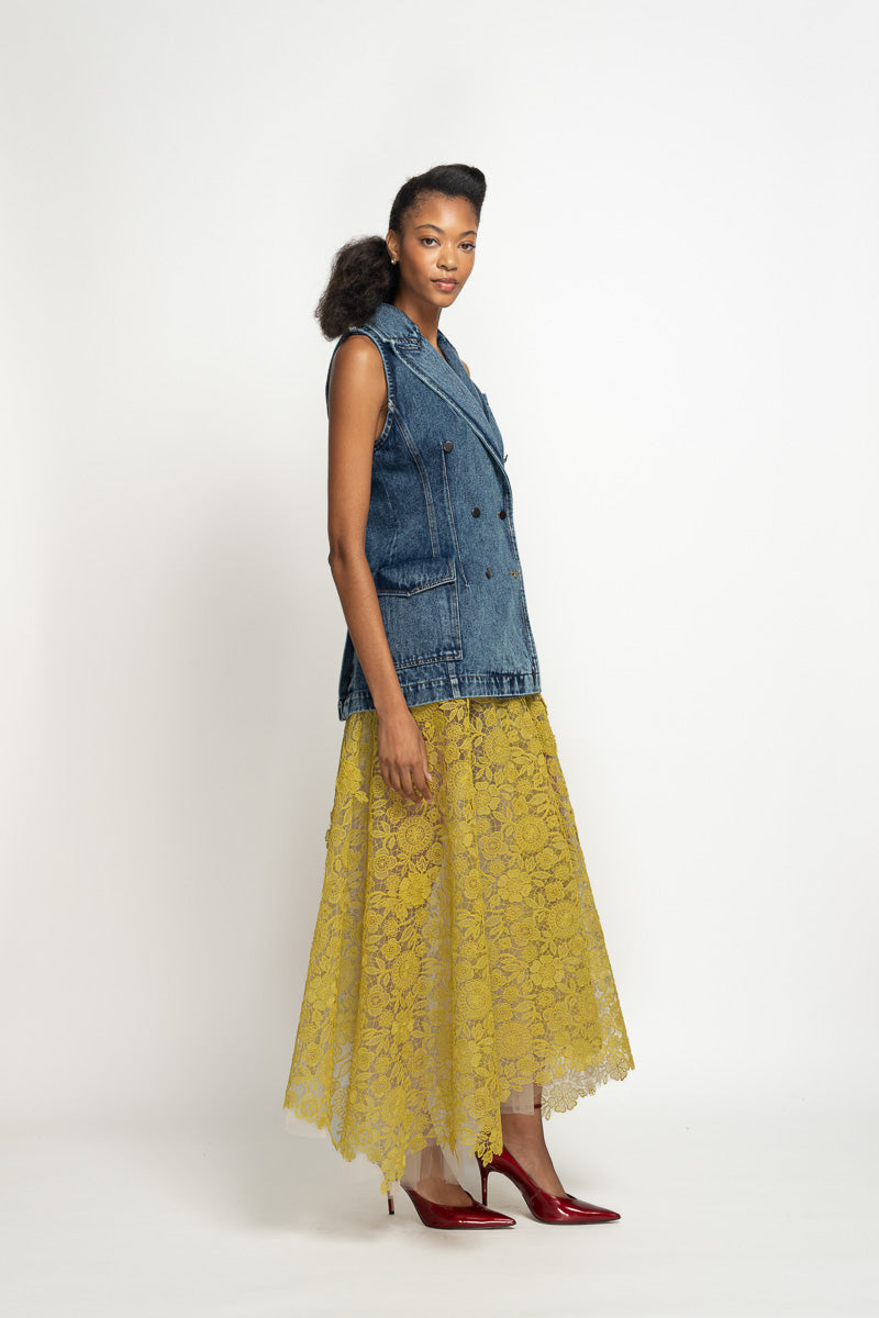 Indira Denim Double-Breasted Vest 3