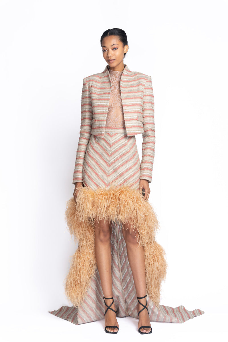 Viale Jacquard Cropped Bolero 2