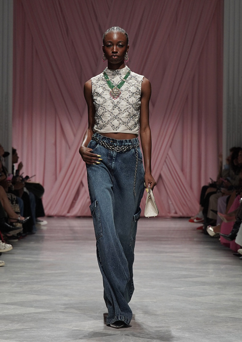 Indira Denim Cargo Trousers 1