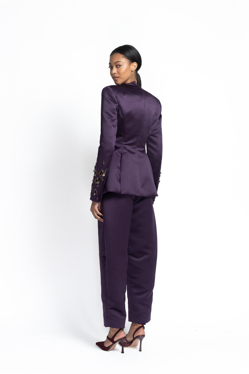 Amethyst Double Duchess Trousers Side Two