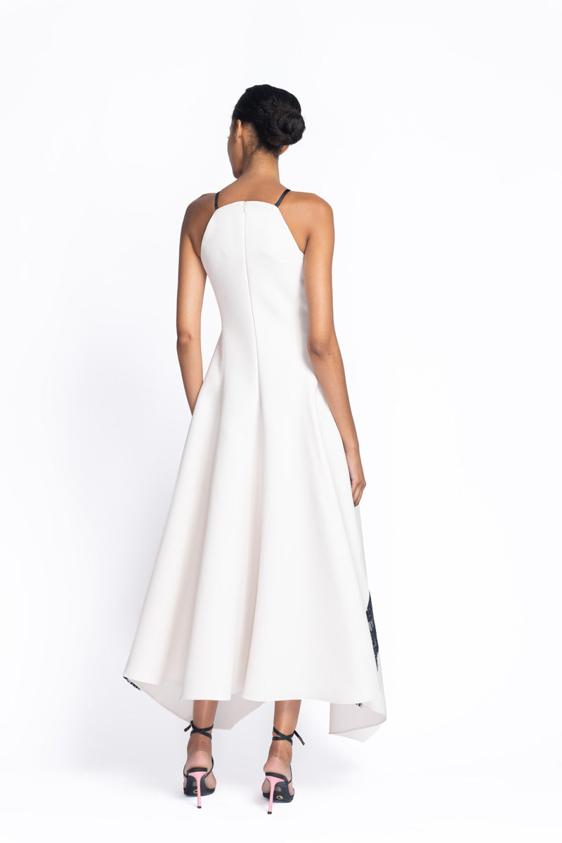Stone Cady Dress with Onyx Chantilly Lace Trim 5